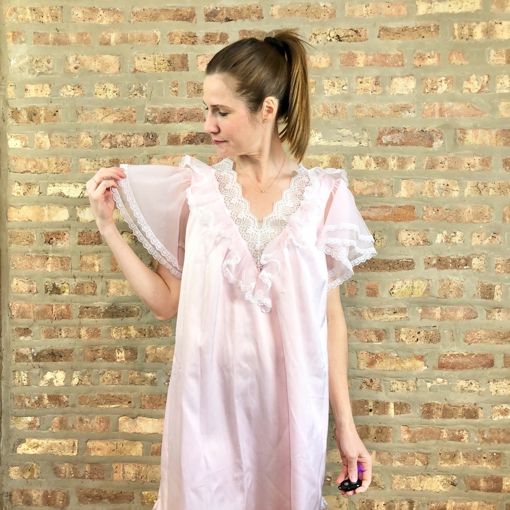 Vintage 1980's Pink Nightgown Jaclyn Smith M